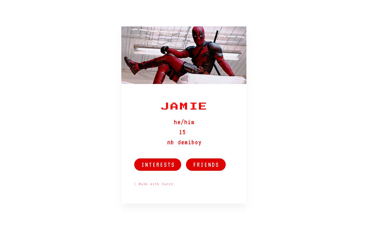 Carrd profile picture for @jamie